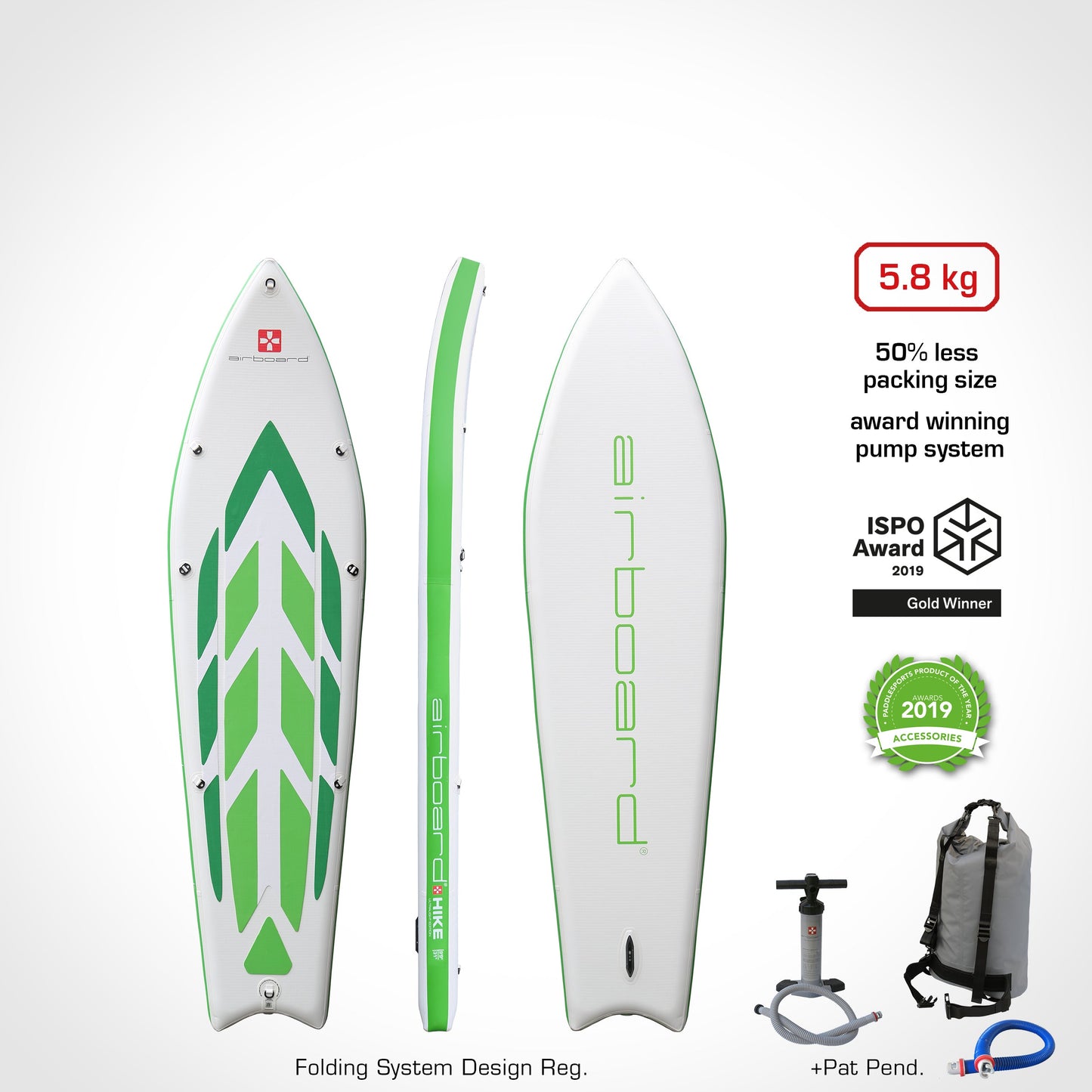 Airboard HIKE Ultralight Green 9'9''